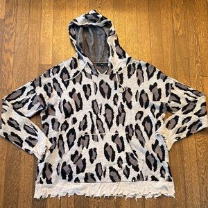 Fate Black and Gray Patterned Knit Top